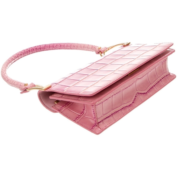 Apede Mod Croc Embossed Leather Bag - Picture 3 of 7